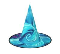 EdWal Magic Blue Fox Print Halloween Witch Hat Costume Accessory Women Hats For Halloween Party Cosplay For Home, Yard,