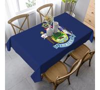 EdWal Maine State Flag print Tablecloths, 55 x 35 Inch Wrinkle Free Table Cloth,Rustic Table Cover Decoration for Kitchen