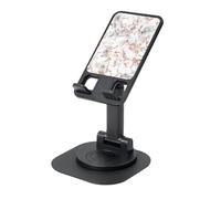 EdWal Marble Texture Copper Splatter Print Adjustable Foldable Phone Stand,360 Rotating Cell Phone Holder For Desk,Travel Essentials