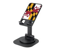 EdWal Maryland State Flag Print Adjustable Foldable Phone Stand,360 Rotating Cell Phone Holder For Desk,Travel Essentials