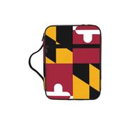 EdWal Maryland State Flag Print Bible Case Cosmetic Bag with Sturdy Handle Wash Bag Tablet Sleeve Small Tool Bag for Books
