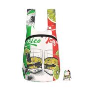 Edwal Mexico Flag And Tequila Print Foldable Backpack Lightweight Hiking Bag Soft Travel Backpack Rucksack For Work And Gym