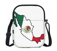 Edwal Mexico Flag Map Print Small Crossbody Bag For Women Waterproof Phone Purse With Adjustable Strap For Travel Work