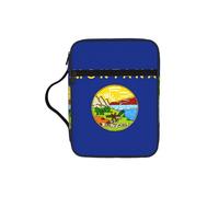 Edwal Montana State Flag Print Bible Case Cosmetic Bag with Sturdy Handle Wash Bag Tablet Sleeve Small Tool Bag for Books