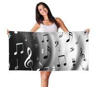 EdWal Music Notes Print Print Spa Bath Towels 70cm X 140cm,Soft Quick Drying Beach Towels For Bathroom,Gym,Travel