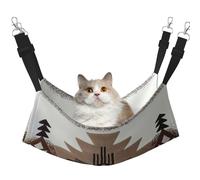 EdWal Native American print Soft Sleeping Hammock Cat Hammock for Cage Hanging,Pet Hammock Bed Adjustable for Small Animals