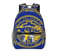 EdWal Nebraska Flag Print Hiking Backpack Laptop Backpack For Men Women Waterproof Rucksack Easy To Clean Travel Bag