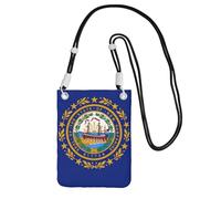 EdWal New Hampshire State Flag Print Crossbody Bag For Women, Mini Phone Purses, Cute Phone Wallet, For Hiking Travel Gift