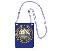 EdWal New Hampshire State Flag Print Crossbody Bag For Women, Mini Phone Purses, Cute Phone Wallet, For Hiking Travel Gift