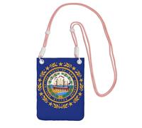 EdWal New Hampshire State Flag Print Crossbody Bag For Women, Mini Phone Purses, Cute Phone Wallet, For Hiking Travel Gift