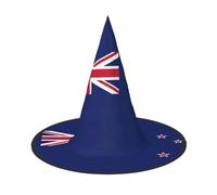 EdWal New Zealand Flag Print Halloween Witch Hat Costume Accessory Women Hats For Halloween Party Cosplay For Home, Yard,