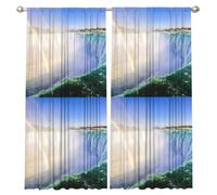 Edwal Niagara Falls Print 2 Panel Long Blackout Curtains 52x84 Inch Soft Curtains And Drapes Privacy Shading Design