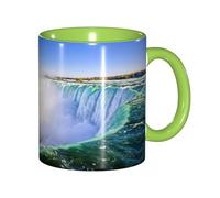 EdWal Niagara Falls Print Tea Cups with Handle, Ceramic Ceramic Mug for Tea and Coffee Gift for Women Microwave Safe