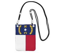EdWal North Carolina State Flag Print Crossbody Bag For Women, Mini Phone Purses, Cute Phone Wallet, For Hiking Travel Gift