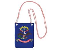 EdWal North Dakota State Flag Print Crossbody Bag For Women, Mini Phone Purses, Cute Phone Wallet, For Hiking Travel Gift