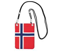 EdWal Norwegian Flag Print Crossbody Bag For Women, Mini Phone Purses, Cute Phone Wallet, For Hiking Travel Gift