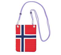 EdWal Norwegian Flag Print Crossbody Bag For Women, Mini Phone Purses, Cute Phone Wallet, For Hiking Travel Gift