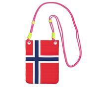 EdWal Norwegian Flag Print Crossbody Bag For Women, Mini Phone Purses, Cute Phone Wallet, For Hiking Travel Gift