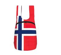 Edwal Norwegian Flag Print Foldable Backpack Lightweight Hiking Bag Soft Travel Backpack Rucksack For Work And Gym
