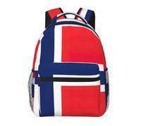 EdWal Norwegian Flag Print Hiking Backpack Laptop Backpack For Men Women Waterproof Rucksack Easy To Clean Travel Bag
