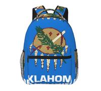 EdWal Oklahoma State Flag Print Hiking Backpack Laptop Backpack For Men Women Waterproof Rucksack Easy To Clean Travel Bag