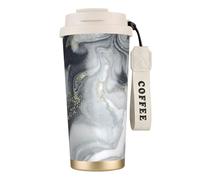EdWal Oriental Marble Stone Print Insulated Stainless Steel Travel Coffee Mug,Coffee Cups with Lids, for Hot Cold Drinks