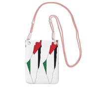 EdWal Palestine Flag Map Print Crossbody Bag For Women, Mini Phone Purses, Cute Phone Wallet, For Hiking Travel Gift