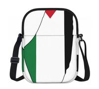 Edwal Palestine Flag Map Print Small Crossbody Bag For Women Waterproof Phone Purse With Adjustable Strap For Travel Work