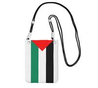 EdWal Palestine Flag Print Crossbody Bag For Women, Mini Phone Purses, Cute Phone Wallet, For Hiking Travel Gift