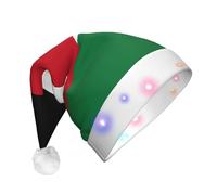 EdWal Palestine Flag1 Print Led Christmas Beanie Light Up Christmas Hats, Knit Hats With Led Lights, Unisex Winter Santa Hat