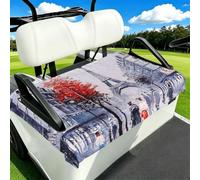 Edwal Paris City Tree Eiffel Tower Art Print Durable Seat Towel Blanket For Golf Cart 2-Seat Buggy Protector Golf Buggy Accessory
