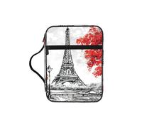 EdWal Paris Print Bible Case Cosmetic Bag with Sturdy Handle Wash Bag Tablet Sleeve Small Tool Bag for Books