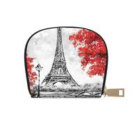EdWal Paris Print Card Holder Unisex Credit Card Case for Men and Women Leather Card Holder, Slim Business Card