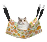 EdWal Peach print Soft Sleeping Hammock Cat Hammock for Cage Hanging,Pet Hammock Bed Adjustable for Small Animals