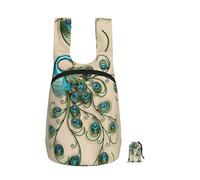 EdWal Peacock Pattern Print Foldable Backpack Lightweight Hiking Bag Soft Travel Backpack Rucksack For Work And Gym