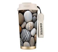 EdWal Petoskey Stone Print Insulated Stainless Steel Travel Coffee Mug,Coffee Cups with Lids, for Hot Cold Drinks
