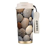 EdWal Petoskey Stone Print Insulated Stainless Steel Travel Coffee Mug,Coffee Cups with Lids, for Hot Cold Drinks
