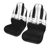 EdWal Piano Print Front Seat Covers, Easy To Install Two Car Seat Protector Cover Set Accessories Auto Trucks Suv