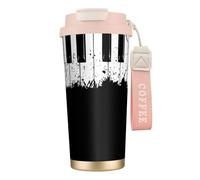 EdWal Piano Print Insulated Stainless Steel Travel Coffee Mug,Coffee Cups with Lids, for Hot Cold Drinks