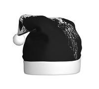 EdWal Piano Print Plush Santa Hat, Christmas Hats For Adults, Cozy Holiday Headwear, For Christmas Parties