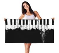 EdWal Piano Print Spa Bath Towels 70cm X 140cm,Soft Quick Drying Beach Towels For Bathroom,Gym,Travel