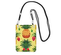 EdWal Pineapple Print Crossbody Bag For Women, Mini Phone Purses, Cute Phone Wallet, For Hiking Travel Gift
