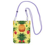 EdWal Pineapple Print Crossbody Bag For Women, Mini Phone Purses, Cute Phone Wallet, For Hiking Travel Gift