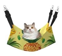 EdWal Pineapple print Soft Sleeping Hammock Cat Hammock for Cage Hanging,Pet Hammock Bed Adjustable for Small Animals