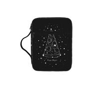 EdWal Pizza Constellation Print Bible Case Cosmetic Bag with Sturdy Handle Wash Bag Tablet Sleeve Small Tool Bag for Books