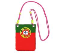 EdWal Portuguese Flag Print Crossbody Bag For Women, Mini Phone Purses, Cute Phone Wallet, For Hiking Travel Gift