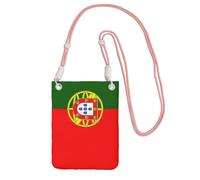 EdWal Portuguese Flag Print Crossbody Bag For Women, Mini Phone Purses, Cute Phone Wallet, For Hiking Travel Gift