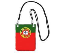 EdWal Portuguese Flag Print Crossbody Bag For Women, Mini Phone Purses, Cute Phone Wallet, For Hiking Travel Gift