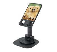 EdWal Puppy Golden Retriever Print Adjustable Foldable Phone Stand,360 Rotating Cell Phone Holder For Desk,Travel Essentials