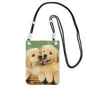 EdWal Puppy Golden Retriever Print Crossbody Bag For Women, Mini Phone Purses, Cute Phone Wallet, For Hiking Travel Gift